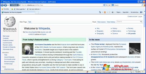 Ekrānuzņēmums Internet Explorer Windows 7