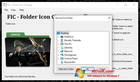 Ekrānuzņēmums Icon Changer Windows 7