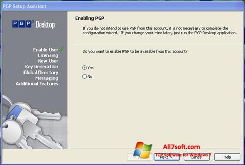 Ekrānuzņēmums PGP Desktop Windows 7