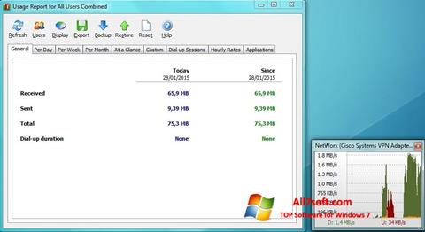 Ekrānuzņēmums NetWorx Windows 7