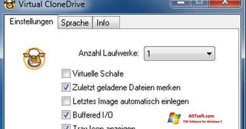 Ekrānuzņēmums Virtual CloneDrive Windows 7