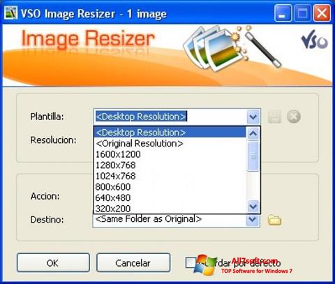 Ekrānuzņēmums VSO Image Resizer Windows 7