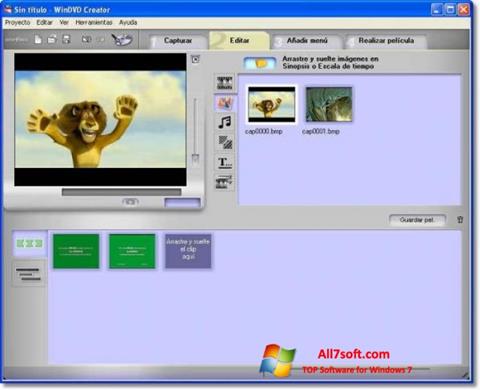Ekrānuzņēmums WinDVD Creator Windows 7