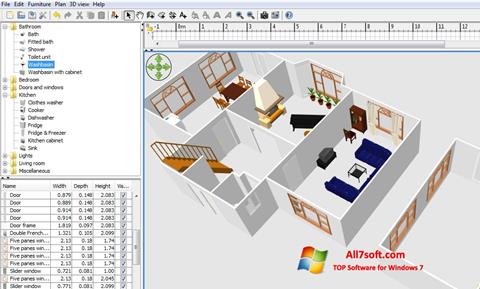 Ekrānuzņēmums FloorPlan 3D Windows 7