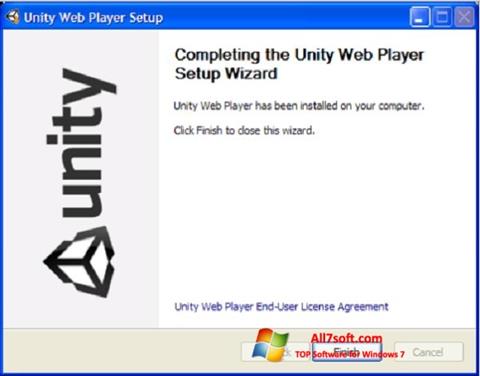 Ekrānuzņēmums Unity Web Player Windows 7