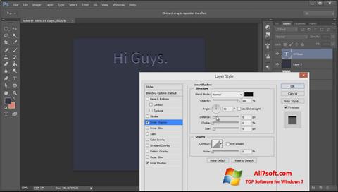 Ekrānuzņēmums Adobe Photoshop CC Windows 7