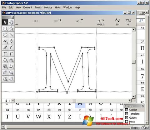 Ekrānuzņēmums Fontographer Windows 7