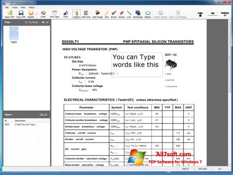 Ekrānuzņēmums PDF Editor Windows 7