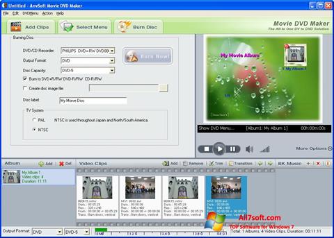 Ekrānuzņēmums DVD Maker Windows 7