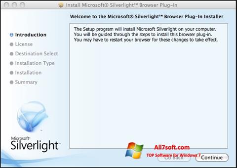Ekrānuzņēmums Microsoft Silverlight Windows 7