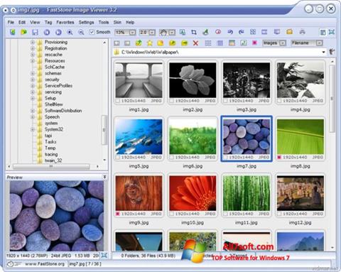 Ekrānuzņēmums FastStone Image Viewer Windows 7
