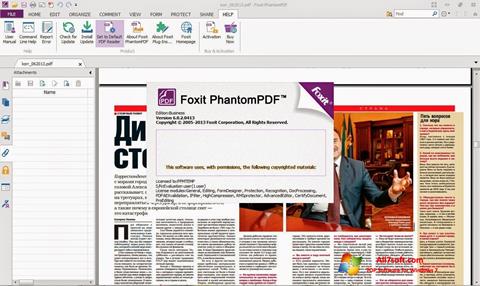 Ekrānuzņēmums Foxit Phantom Windows 7