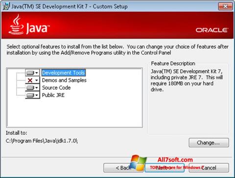Ekrānuzņēmums Java SE Development Kit Windows 7