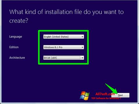 Ekrānuzņēmums Windows Bootable Image Creator Windows 7