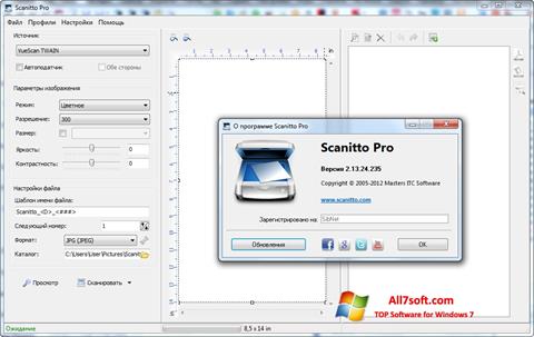 Ekrānuzņēmums Scanitto Pro Windows 7