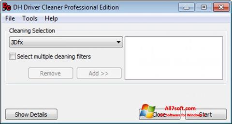 Ekrānuzņēmums Driver Cleaner Windows 7