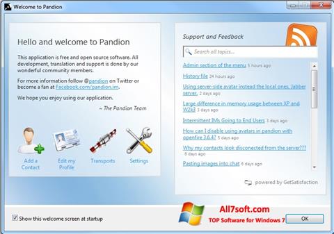 Ekrānuzņēmums Pandion Windows 7