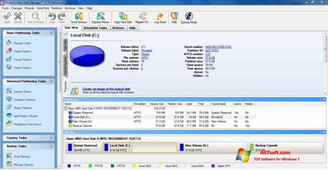 Ekrānuzņēmums Paragon Hard Disk Manager Windows 7