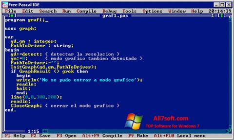 Ekrānuzņēmums Free Pascal Windows 7
