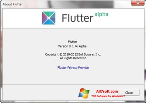 Ekrānuzņēmums Flutter Windows 7