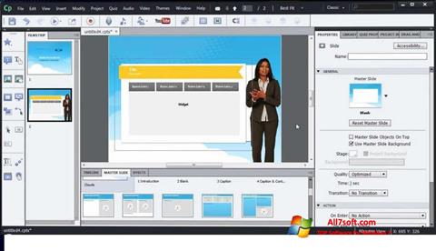 Ekrānuzņēmums Adobe Captivate Windows 7