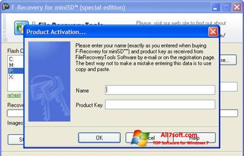 Ekrānuzņēmums F-Recovery SD Windows 7