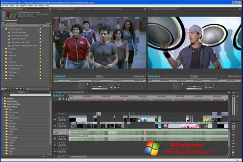 Ekrānuzņēmums Adobe Premiere Pro Windows 7