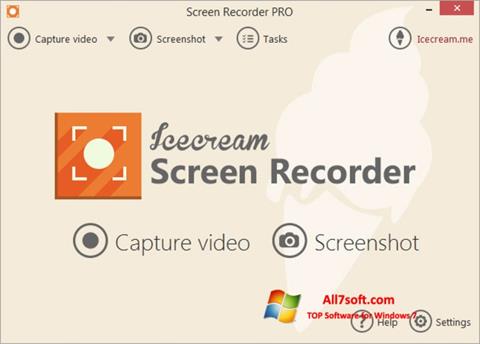 Ekrānuzņēmums Icecream Screen Recorder Windows 7