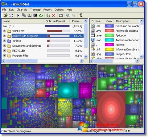 Ekrānuzņēmums WinDirStat Windows 7