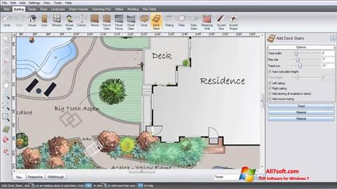 Ekrānuzņēmums Realtime Landscaping Architect Windows 7