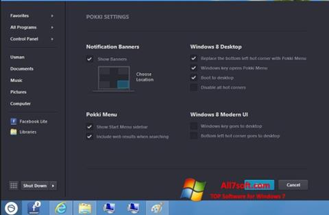 Ekrānuzņēmums Pokki Windows 7