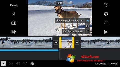Ekrānuzņēmums iMovie Windows 7