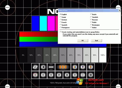 Ekrānuzņēmums Nokia Monitor Test Windows 7