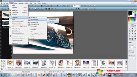 Ekrānuzņēmums PhotoFiltre Studio X Windows 7