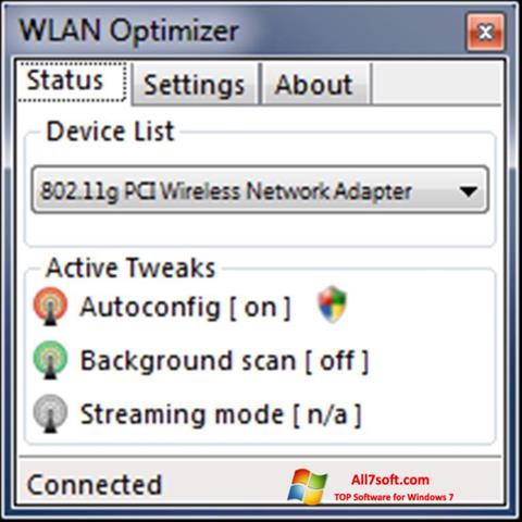 Ekrānuzņēmums WLAN Optimizer Windows 7