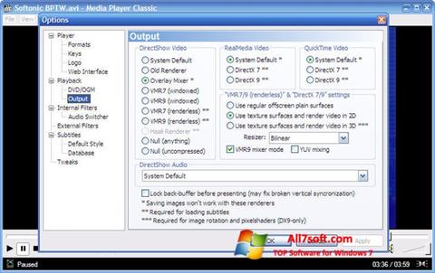 Ekrānuzņēmums Media Player Classic Windows 7