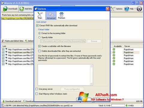 Ekrānuzņēmums Mipony Windows 7