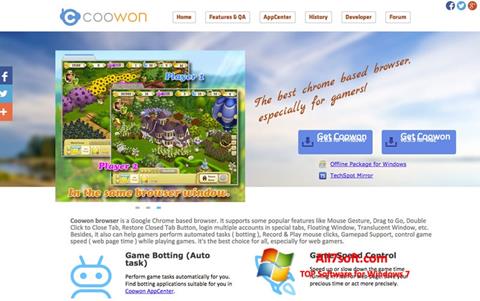 Ekrānuzņēmums Coowon Browser Windows 7