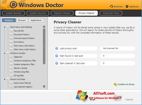 Ekrānuzņēmums Windows Doctor Windows 7