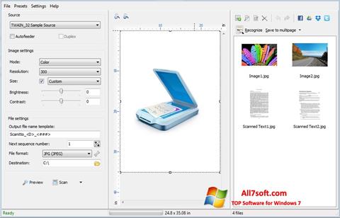 Ekrānuzņēmums WinScan2PDF Windows 7