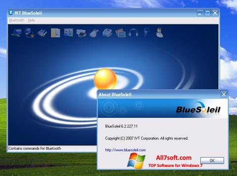 Ekrānuzņēmums BlueSoleil Windows 7
