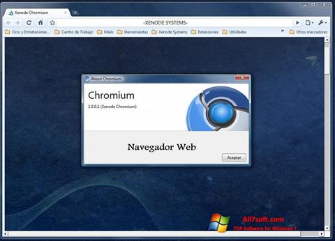 Ekrānuzņēmums Chromium Windows 7