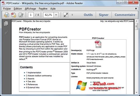 Ekrānuzņēmums PDFCreator Windows 7