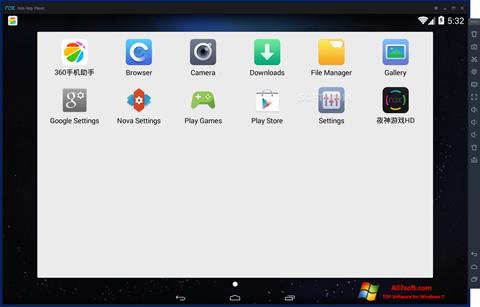 Ekrānuzņēmums Nox App Player Windows 7