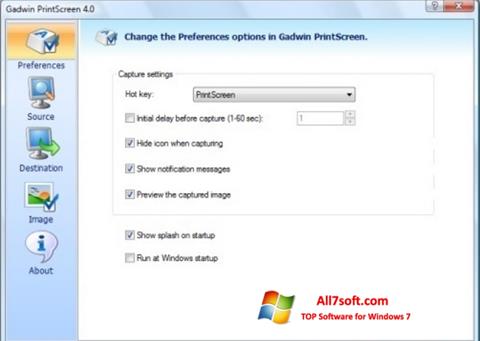 Ekrānuzņēmums Gadwin PrintScreen Windows 7