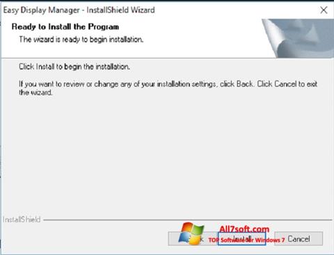 Ekrānuzņēmums Easy Display Manager Windows 7