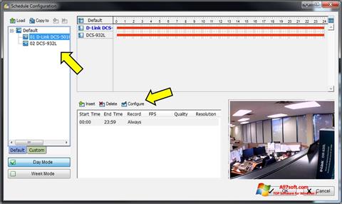 Ekrānuzņēmums D-ViewCam Windows 7
