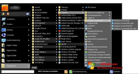Ekrānuzņēmums Start Menu X Windows 7