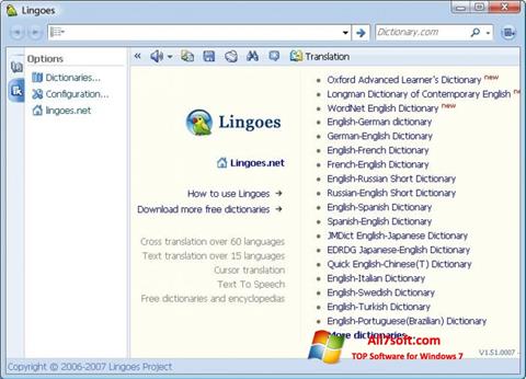 Ekrānuzņēmums Lingoes Windows 7