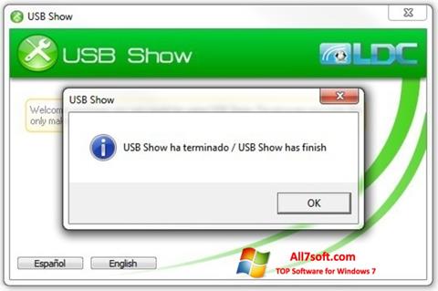 Ekrānuzņēmums USB Show Windows 7
